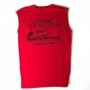 VTG 1989 Hurricane Hugo Survivor T-Shirt | Hanes 50/50 USA Large